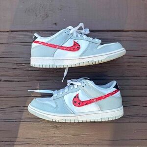 Jordan Sneakers with Red and Gray Accents